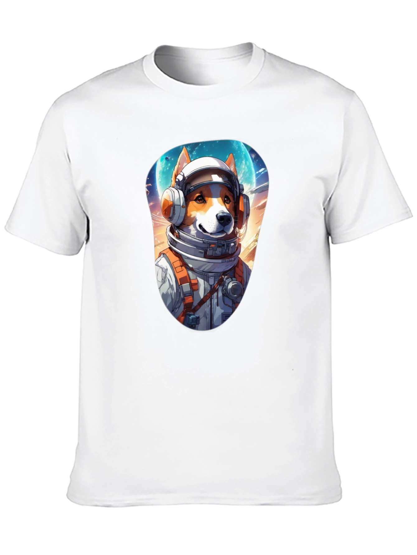 Astronaut Dog Graphic T-Shirt - Space Pup Tee