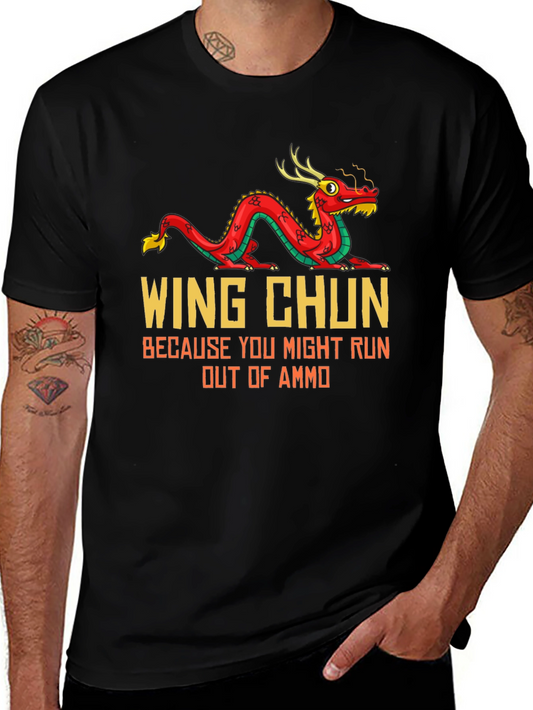 Wing Chun Dragon T-Shirt - Martial Arts Humor Tee