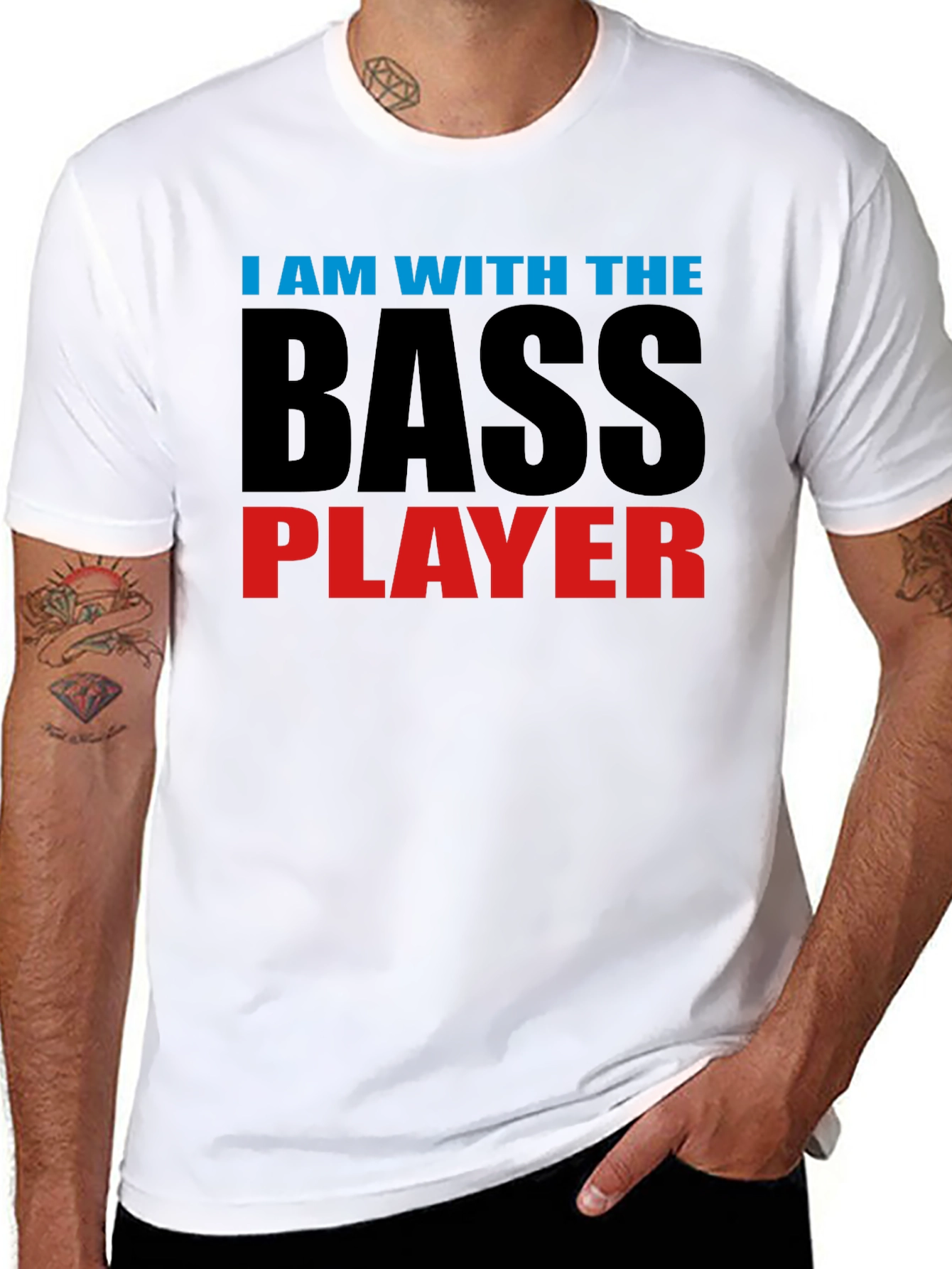 I am with the Bass Player Graphic T-Shirt
