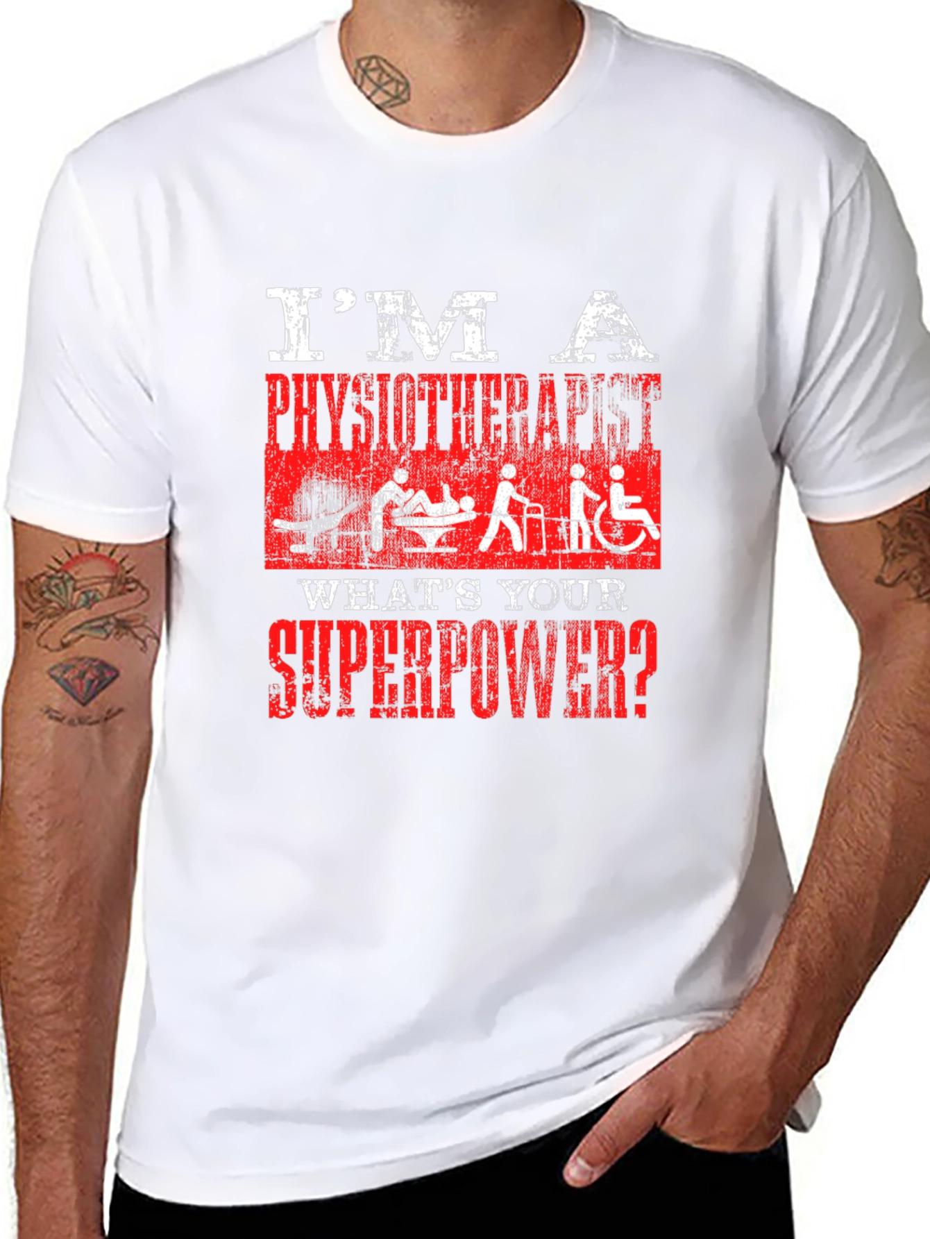 Physiotherapist Superpower T-Shirt - Black