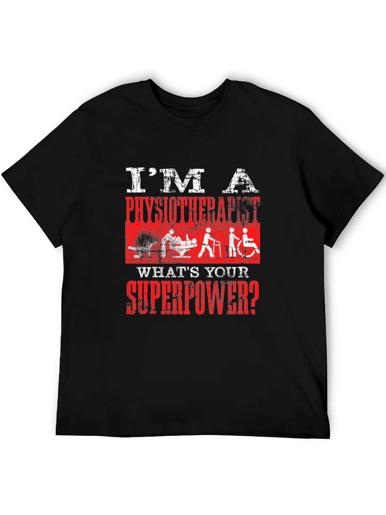 Physiotherapist Superpower T-Shirt - Black