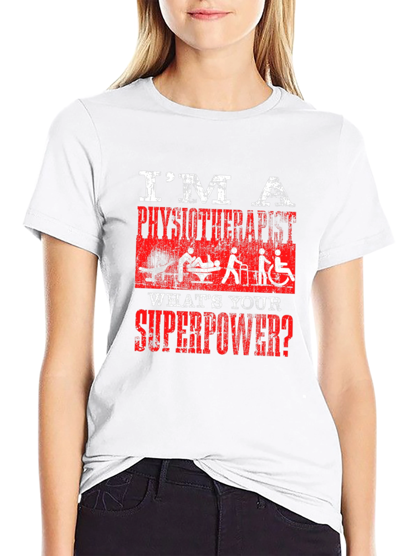 Physiotherapist Superpower T-Shirt - Black