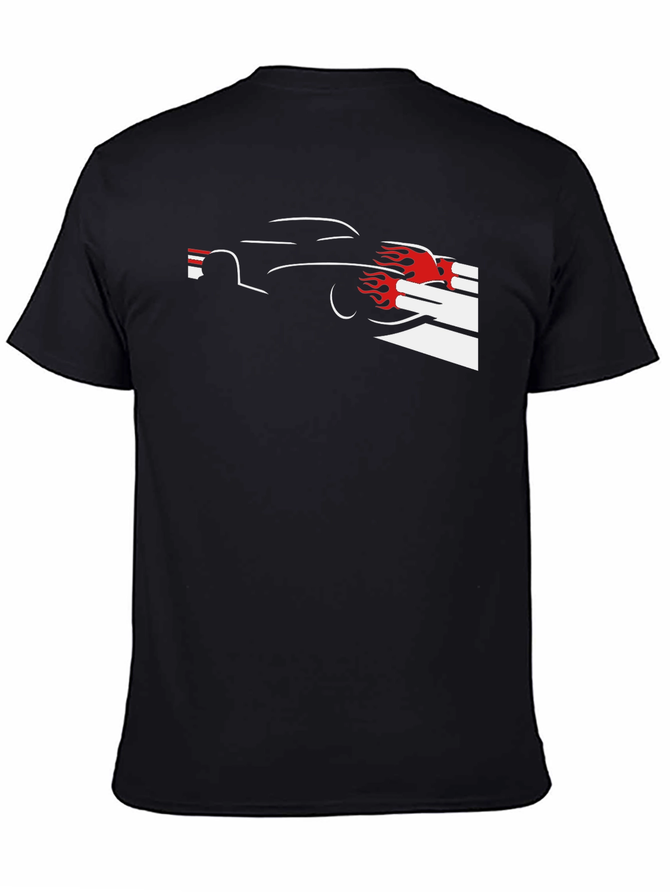 Flame Car Black T-Shirt