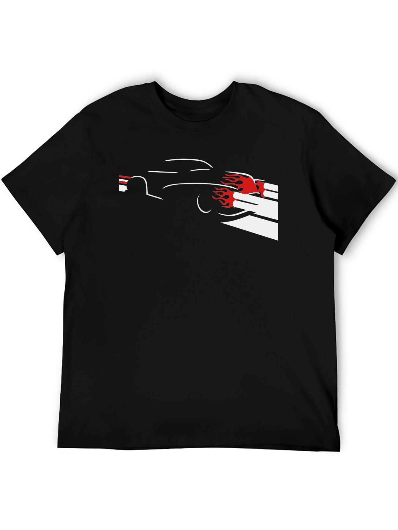 Flame Car Black T-Shirt