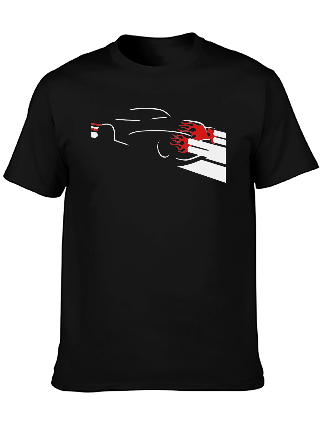 Flame Car Black T-Shirt