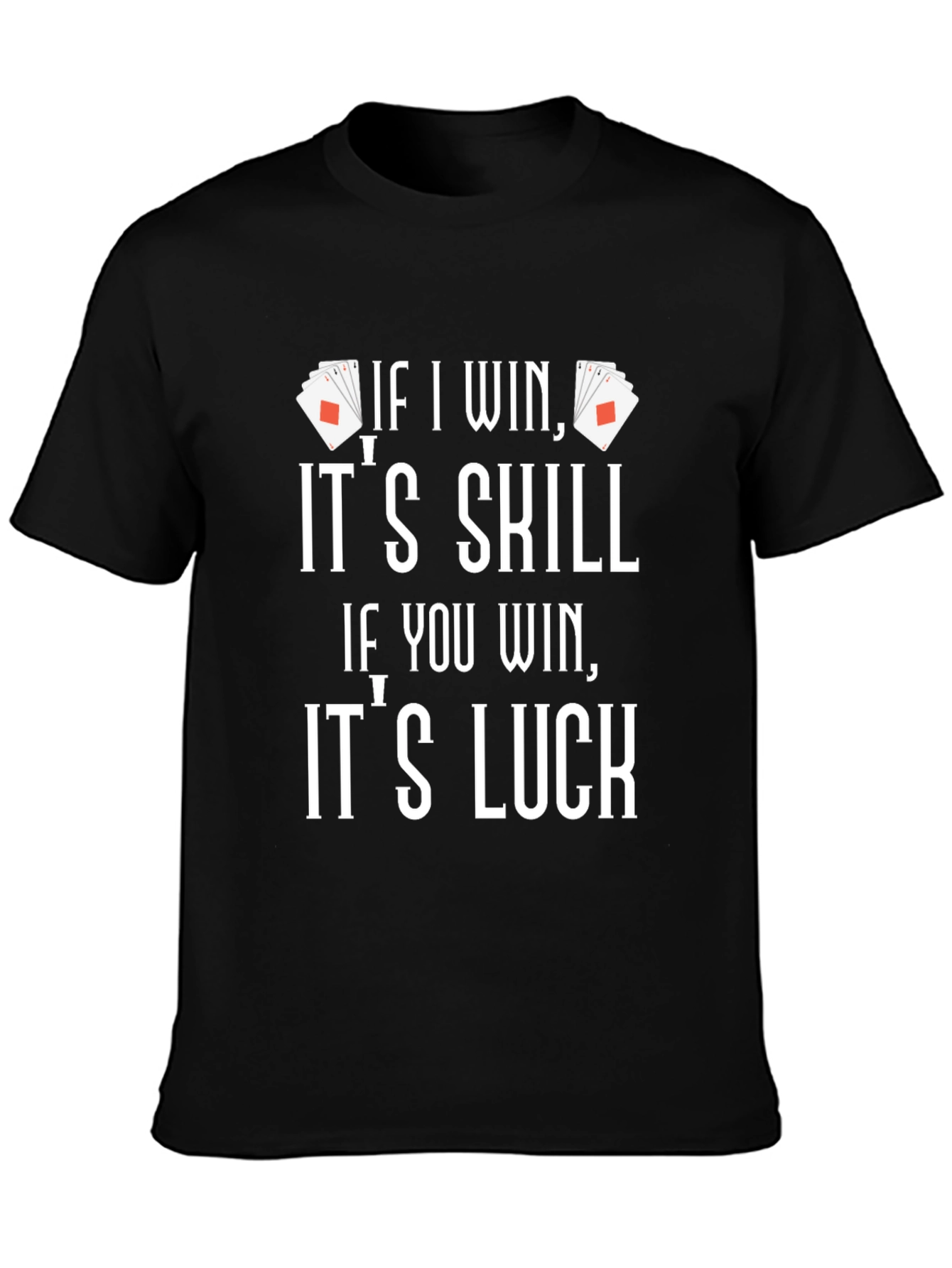 Funny Poker T-Shirt - If I Win Its Skill!