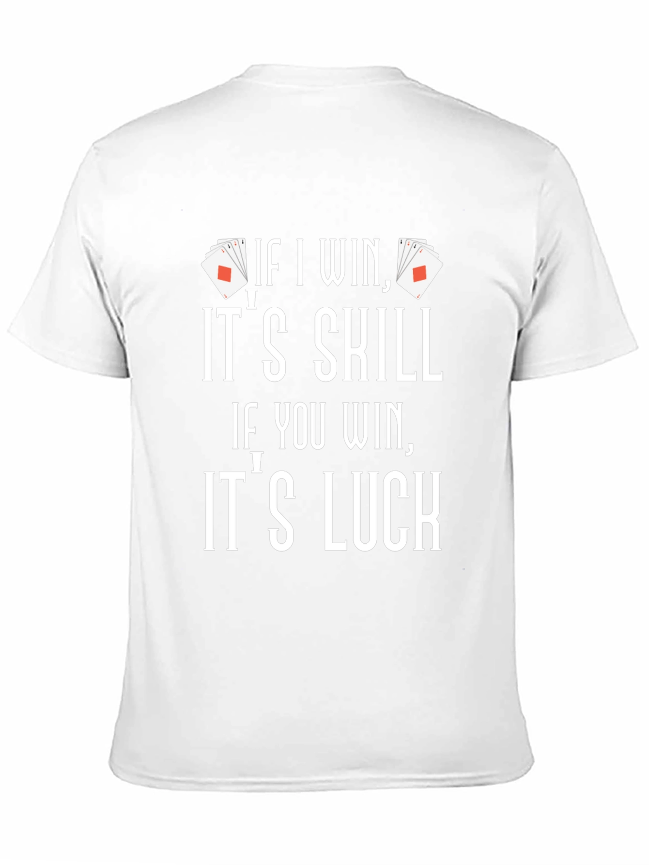 Funny Poker T-Shirt - If I Win Its Skill!