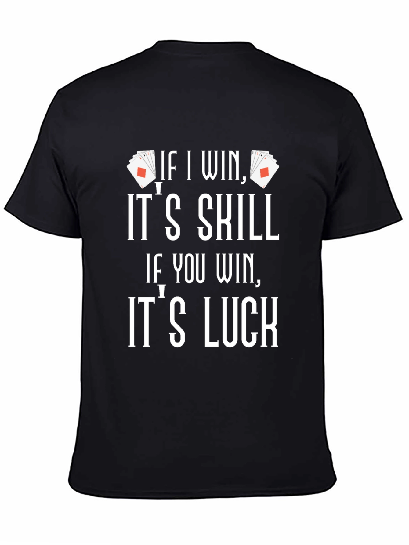 Funny Poker T-Shirt - If I Win Its Skill!