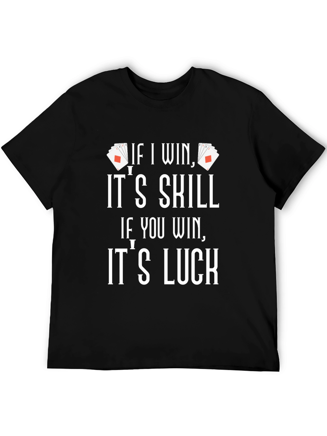 Funny Poker T-Shirt - If I Win Its Skill!