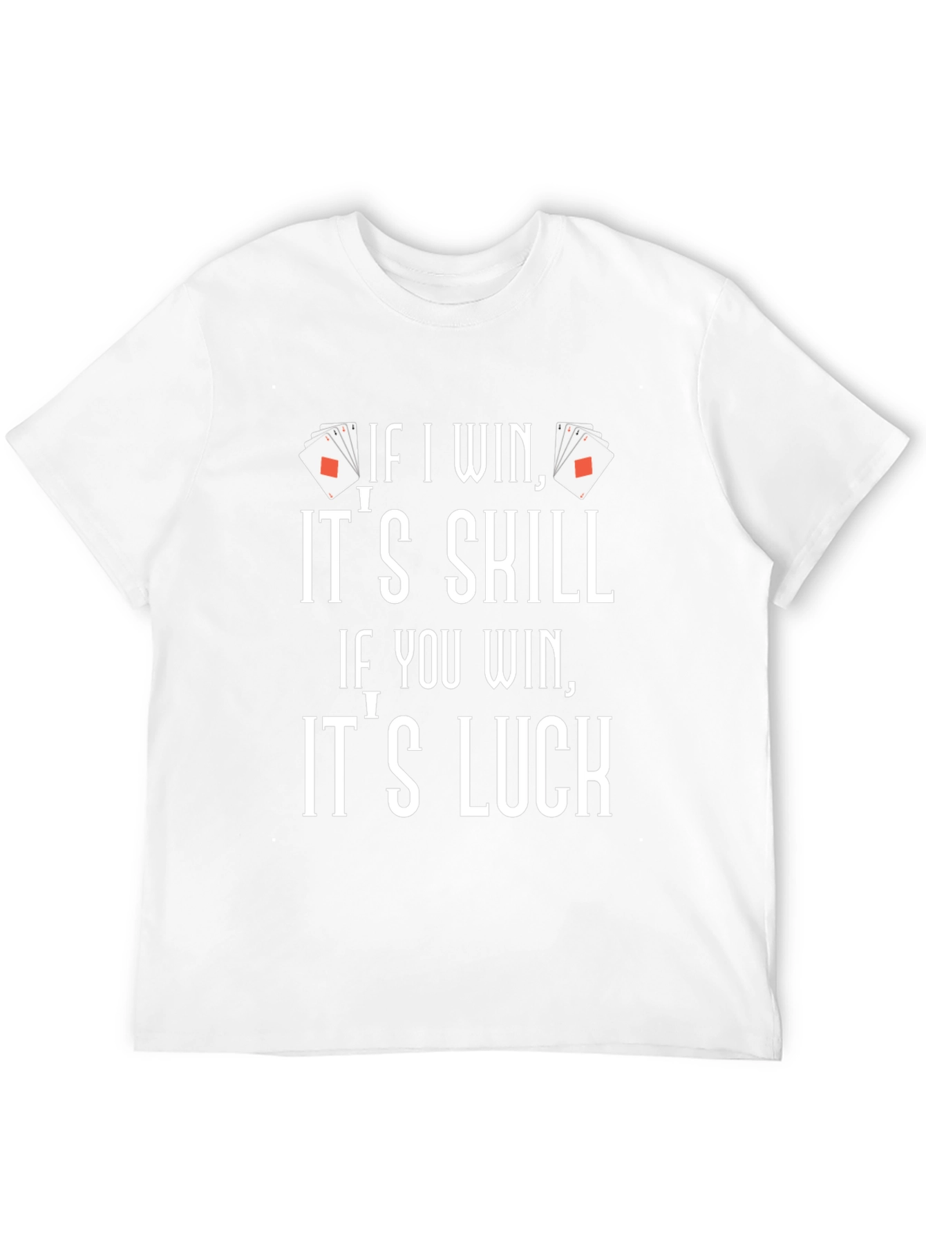 Funny Poker T-Shirt - If I Win Its Skill!