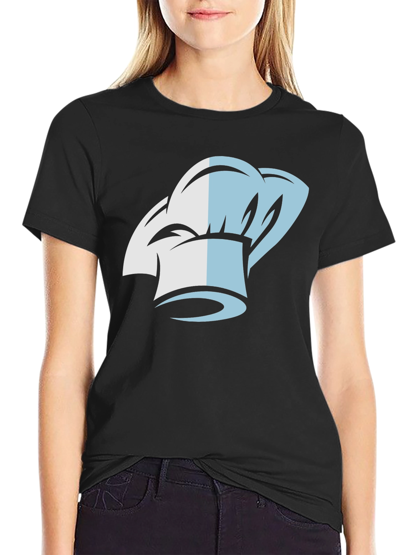 Chef Hat Graphic Tee - Black Cotton T-Shirt