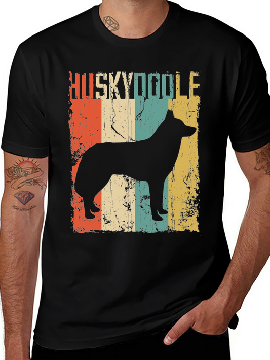 Husky Doodle Vintage Style Tee