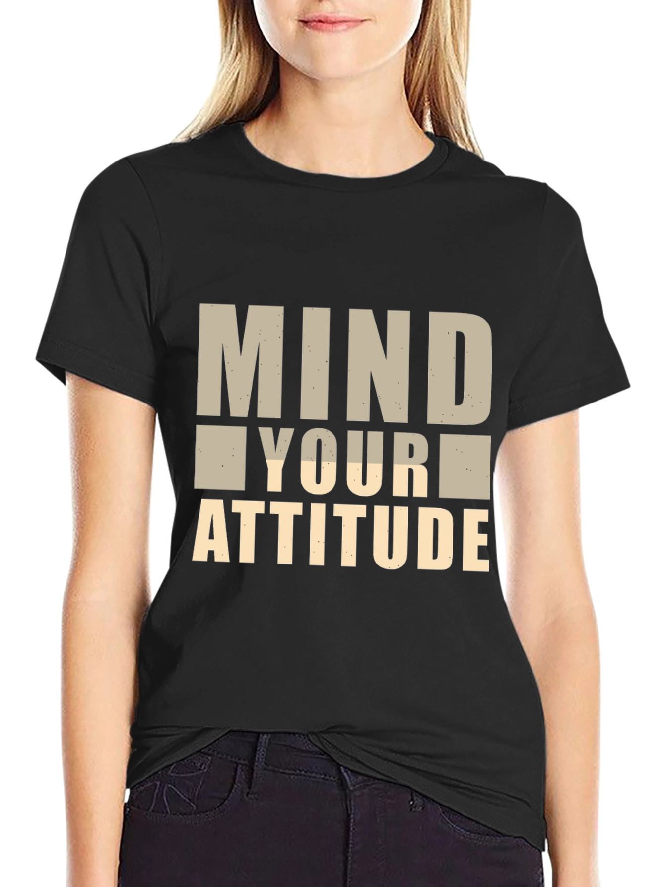 Mind Your Attitude Graphic Tee - Black