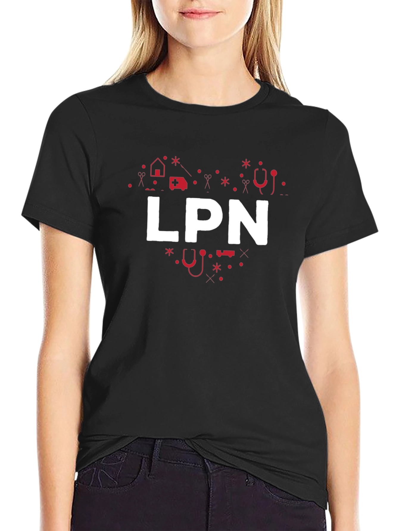 LPN Heart Graphic T-Shirt - Nurse Apparel