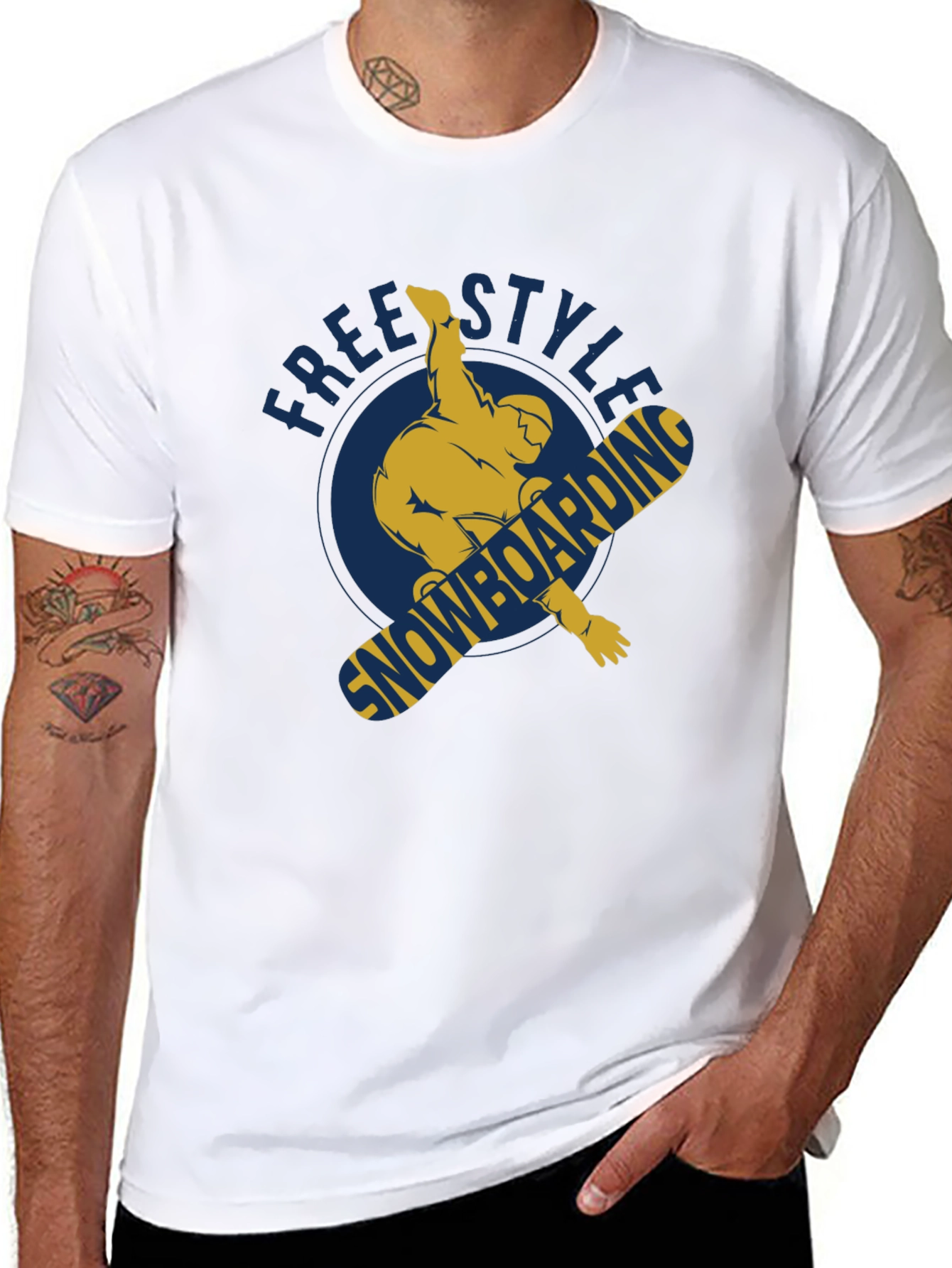 Freestyle Snowboarding Graphic T-Shirt - Black