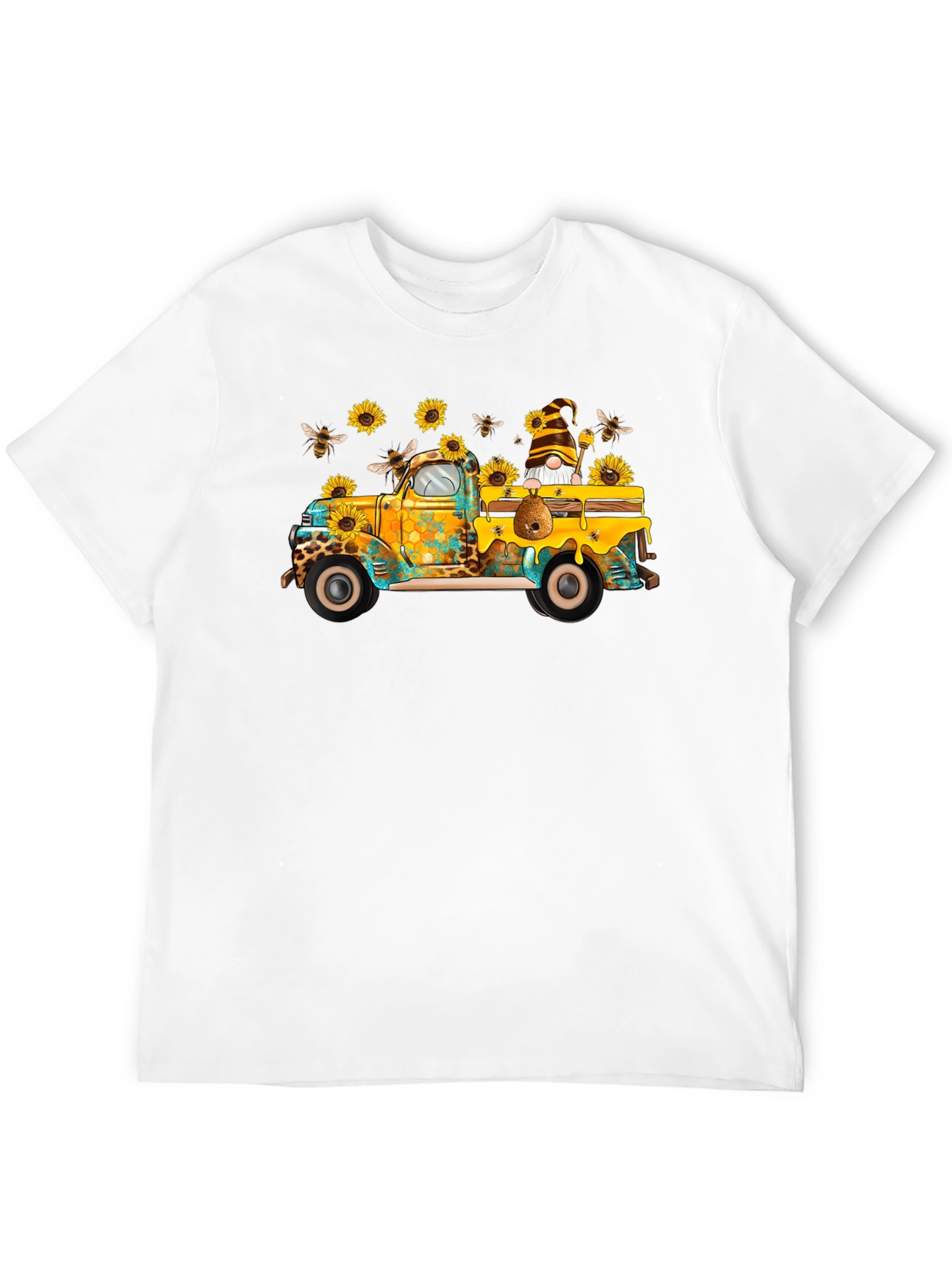 Sunflower Truck Graphic Tee - Unisex Black T-Shirt