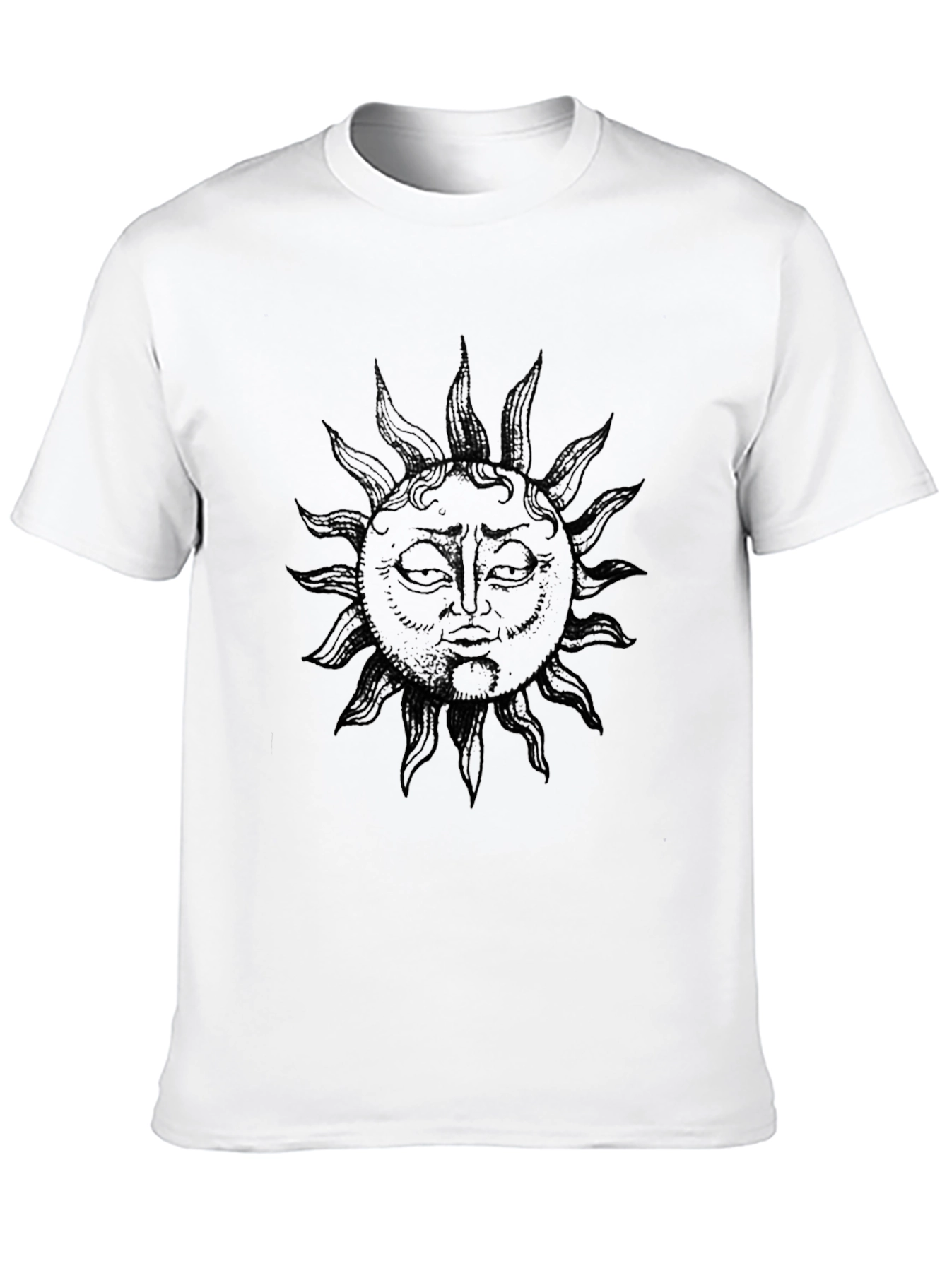 Mystic Sun Graphic Tee - Black Cotton T-Shirt