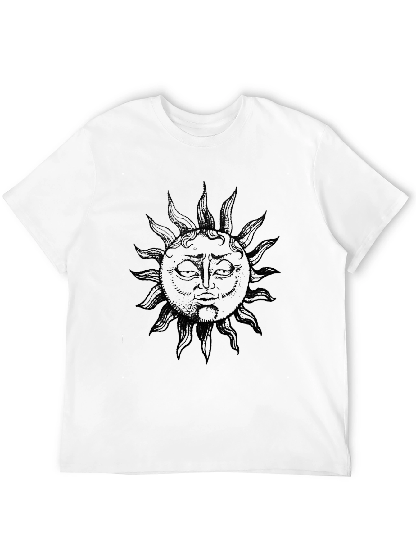 Mystic Sun Graphic Tee - Black Cotton T-Shirt
