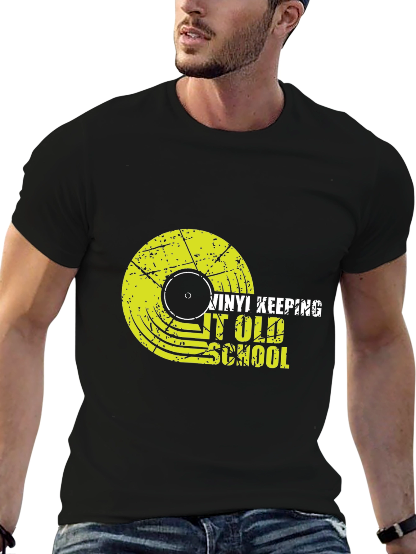 Vinyl Record Old School Graphic T-Shirt