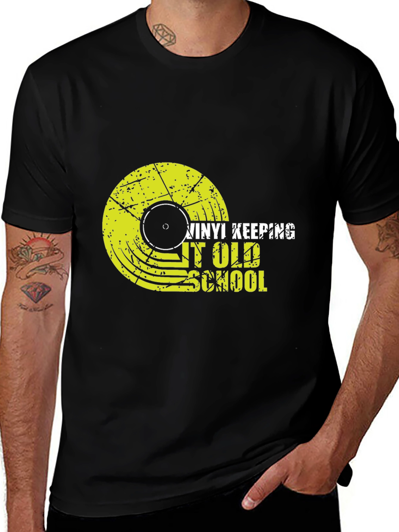 Vinyl Record Old School Graphic T-Shirt