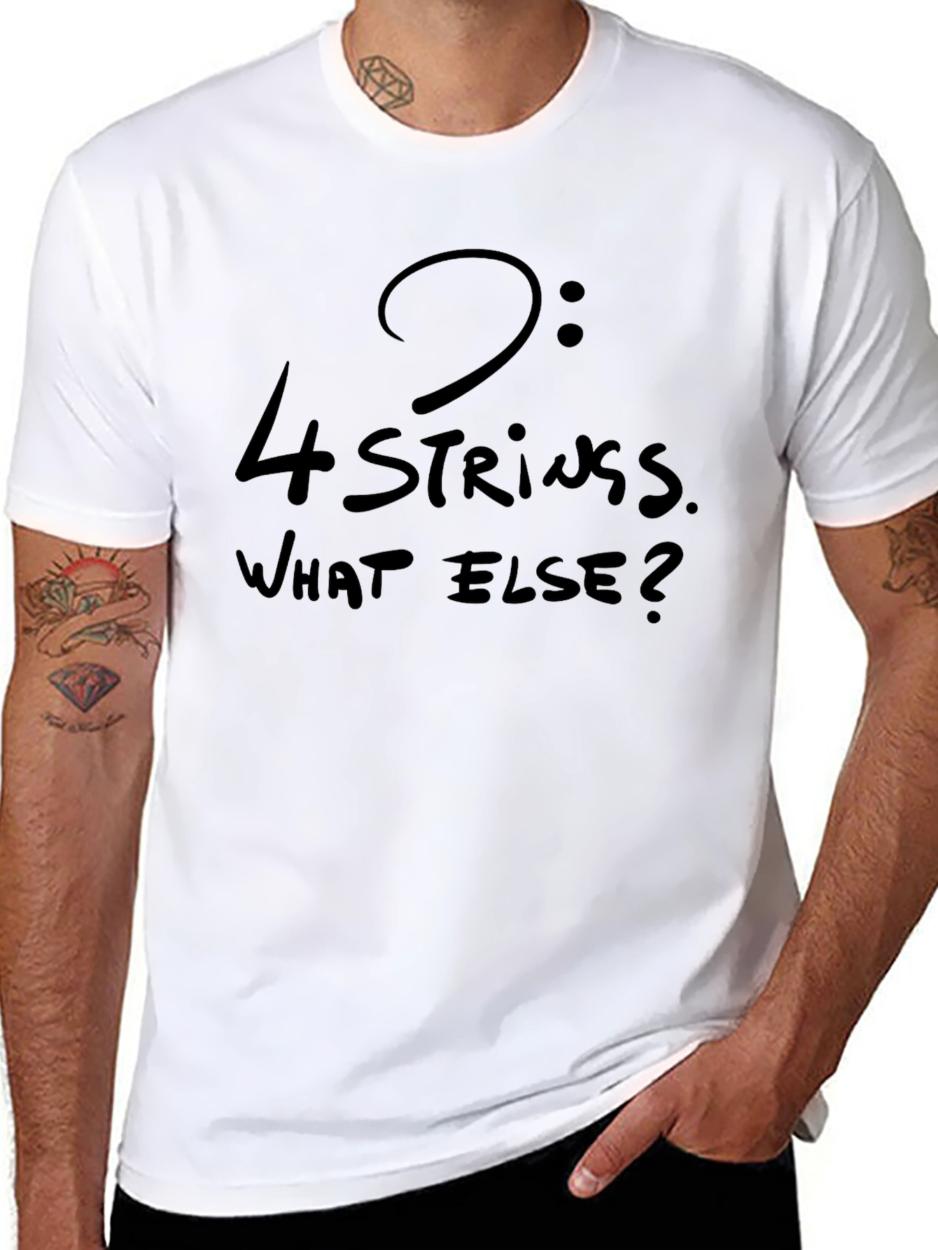 4-String Bass Humor T-Shirt