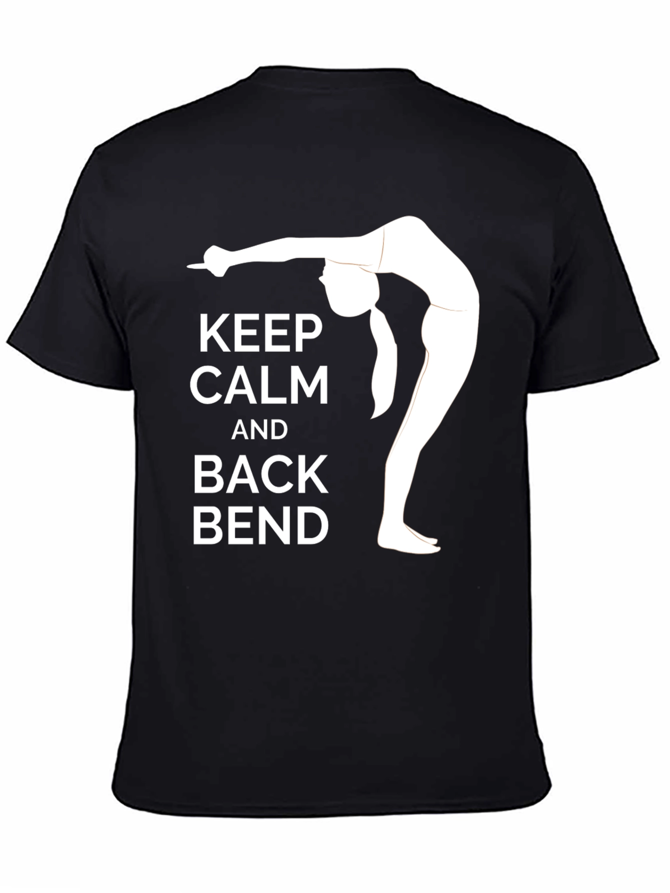 Keep Calm and Back Bend Black T-Shirt