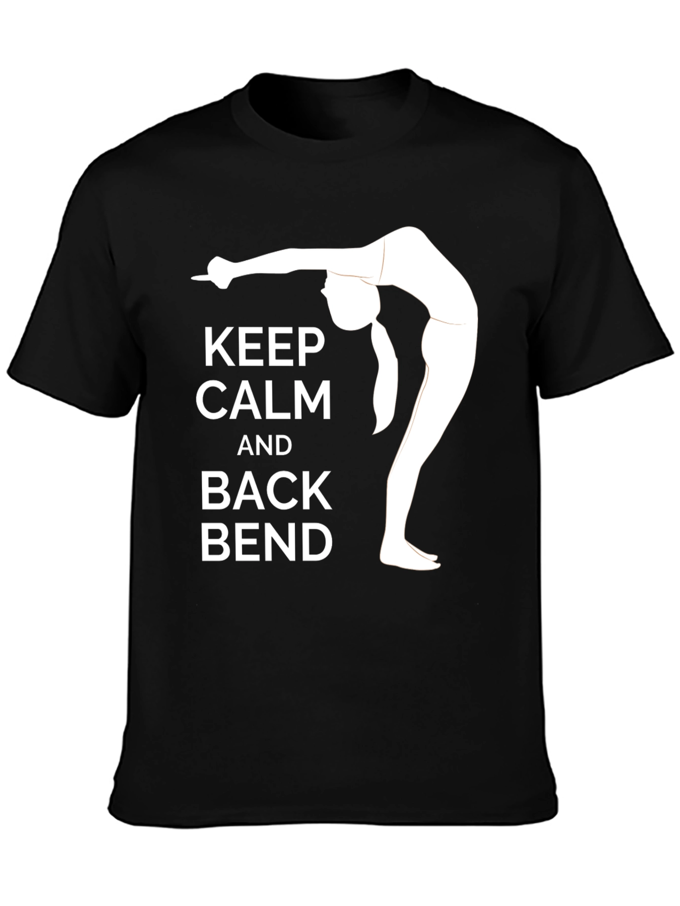 Keep Calm and Back Bend Black T-Shirt
