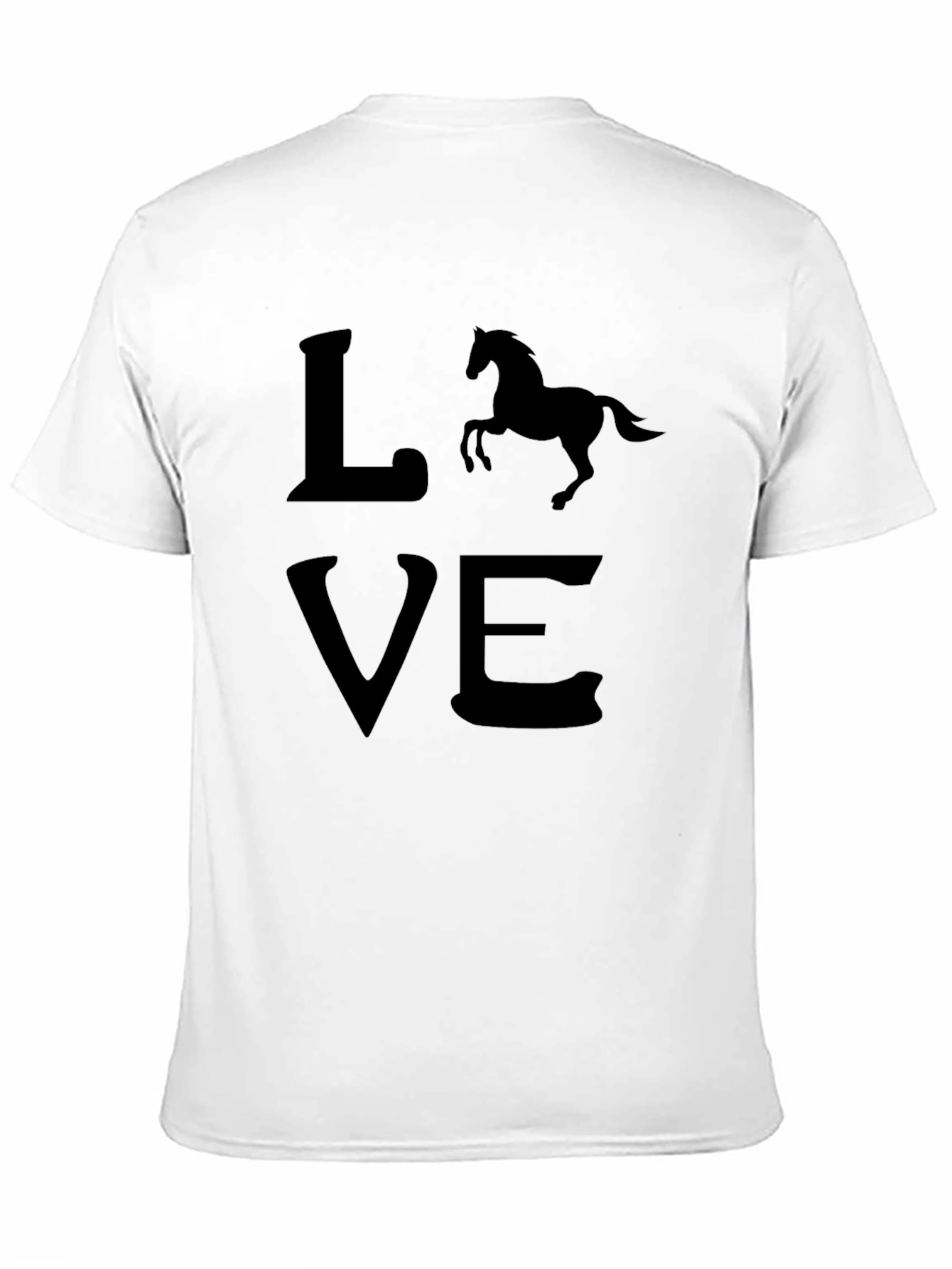 Love Horses Graphic T-Shirt - Black