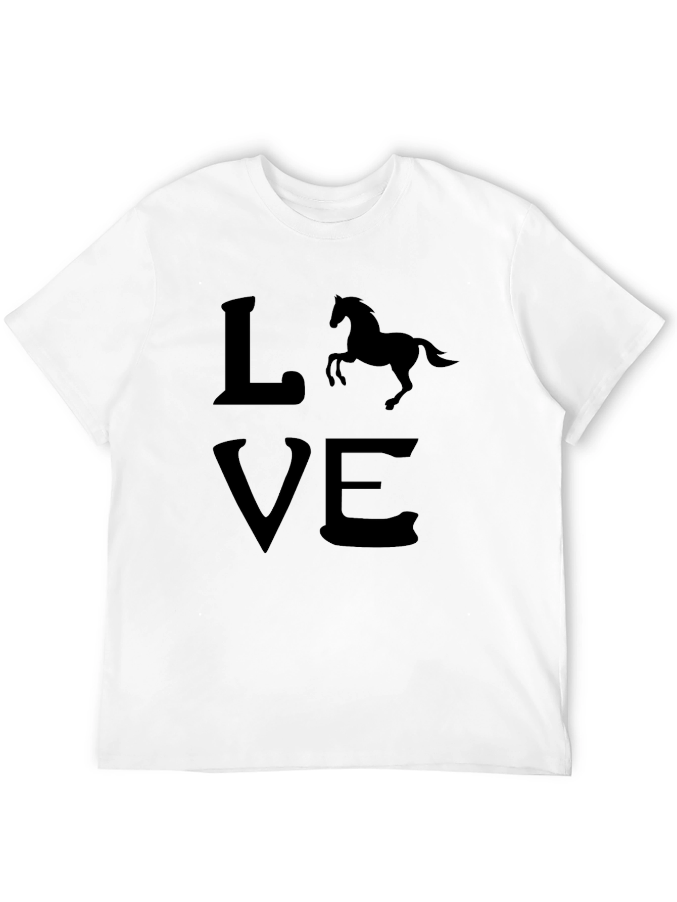 Love Horses Graphic T-Shirt - Black