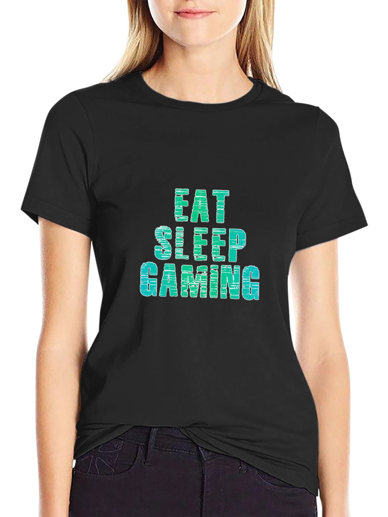 Eat Sleep Gaming Black T-Shirt
