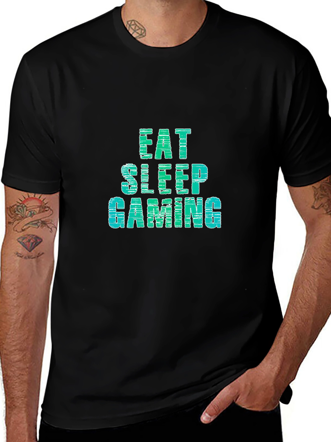 Eat Sleep Gaming Black T-Shirt