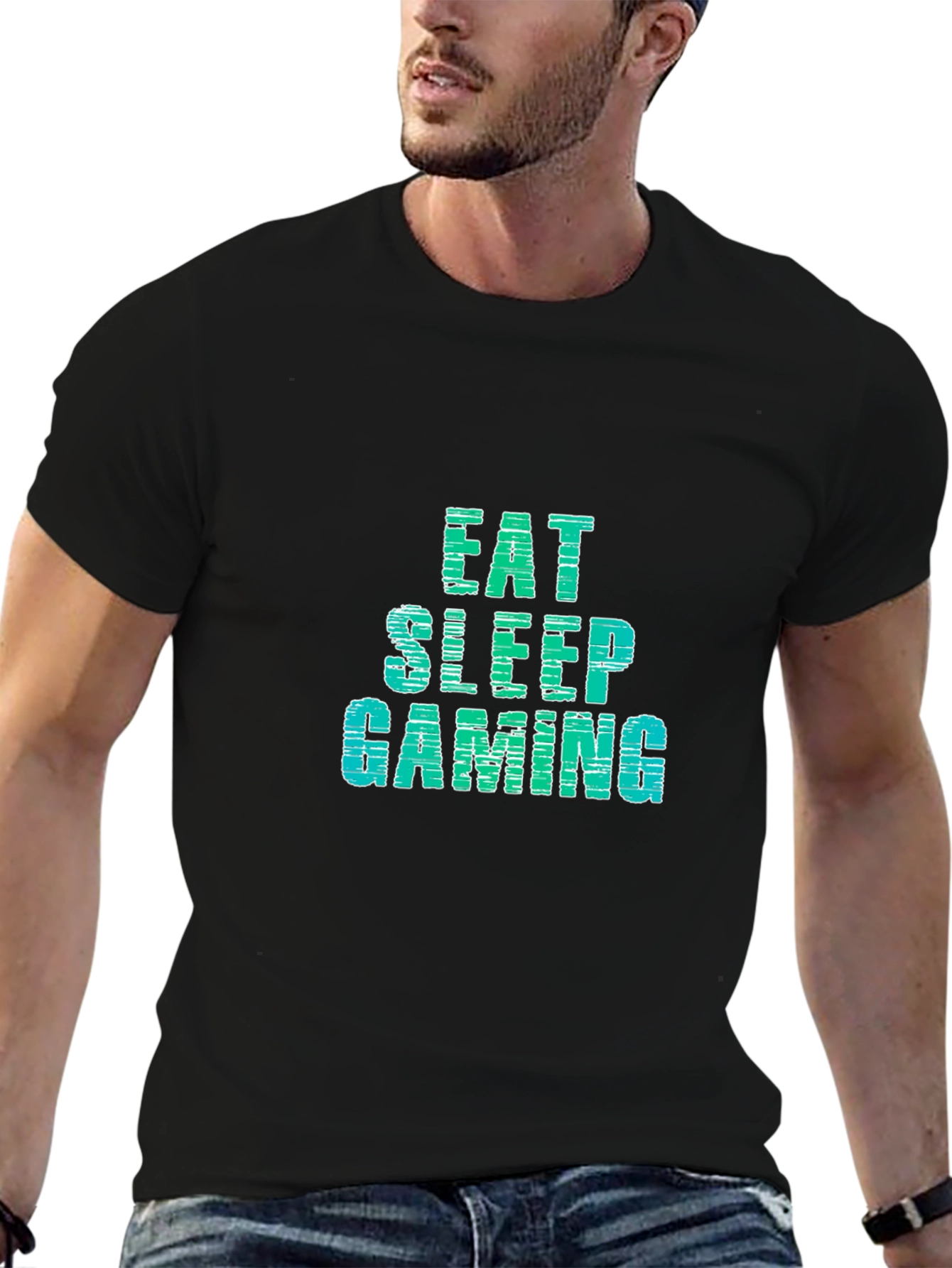 Eat Sleep Gaming Black T-Shirt