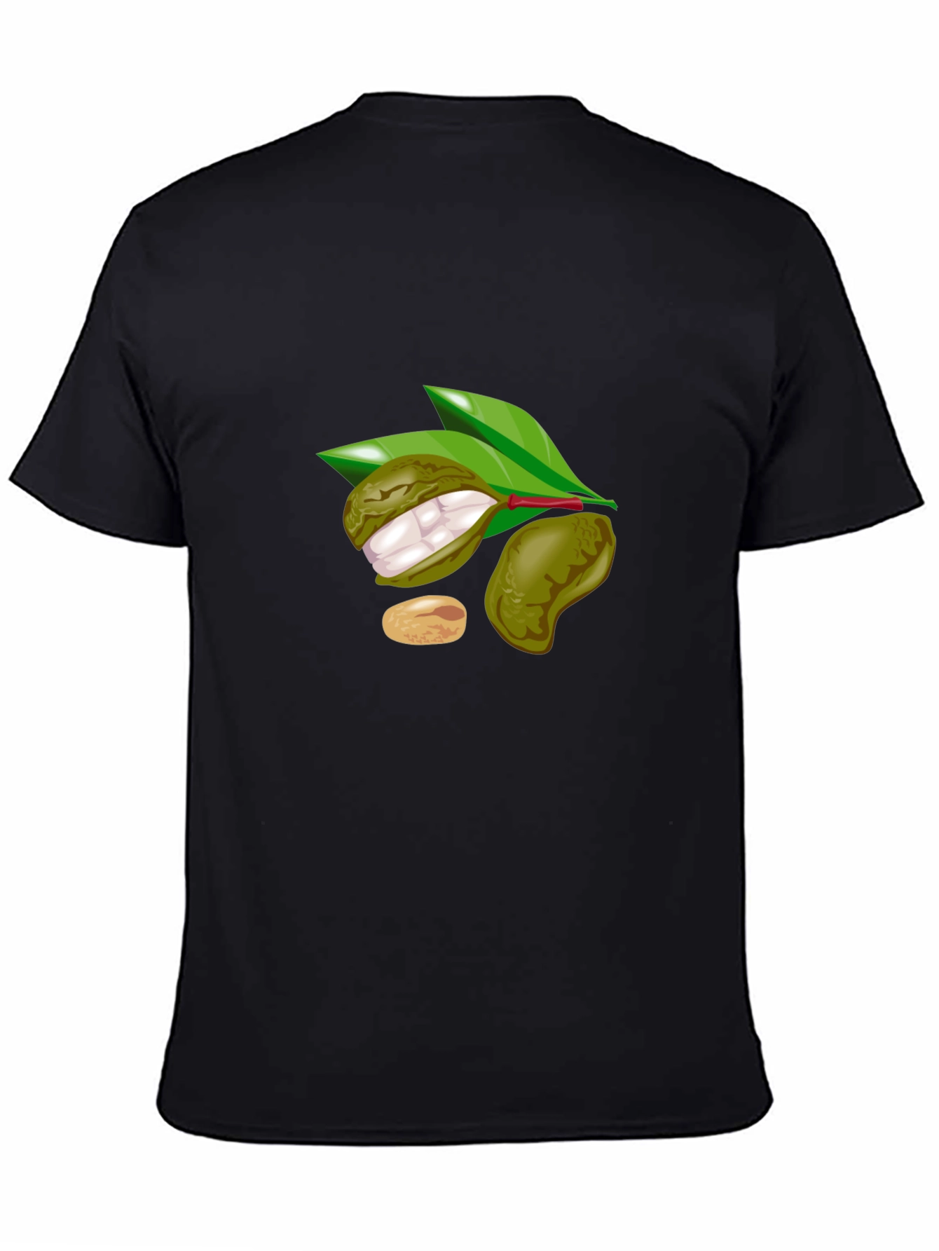 Black T-Shirt with Fruit Design
