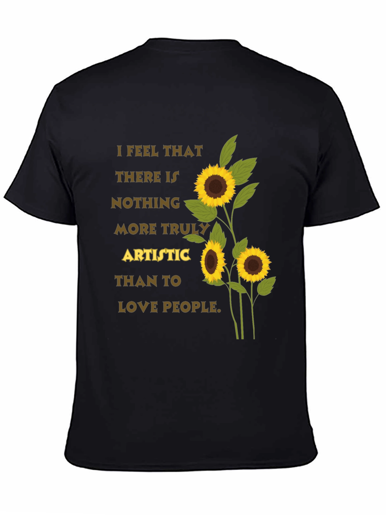 Artistic Sunflower T-Shirt - Love People Tee