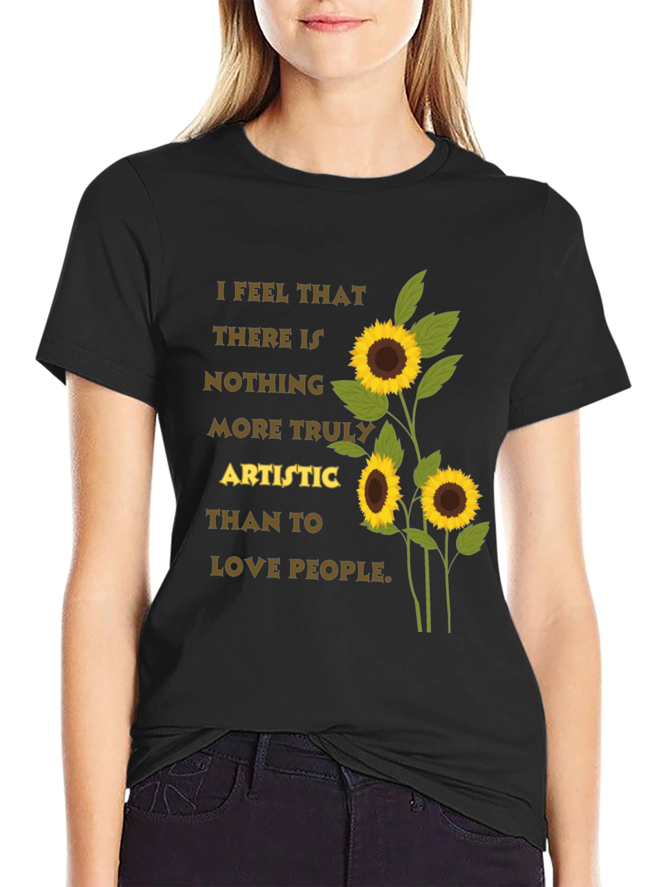 Artistic Sunflower T-Shirt - Love People Tee