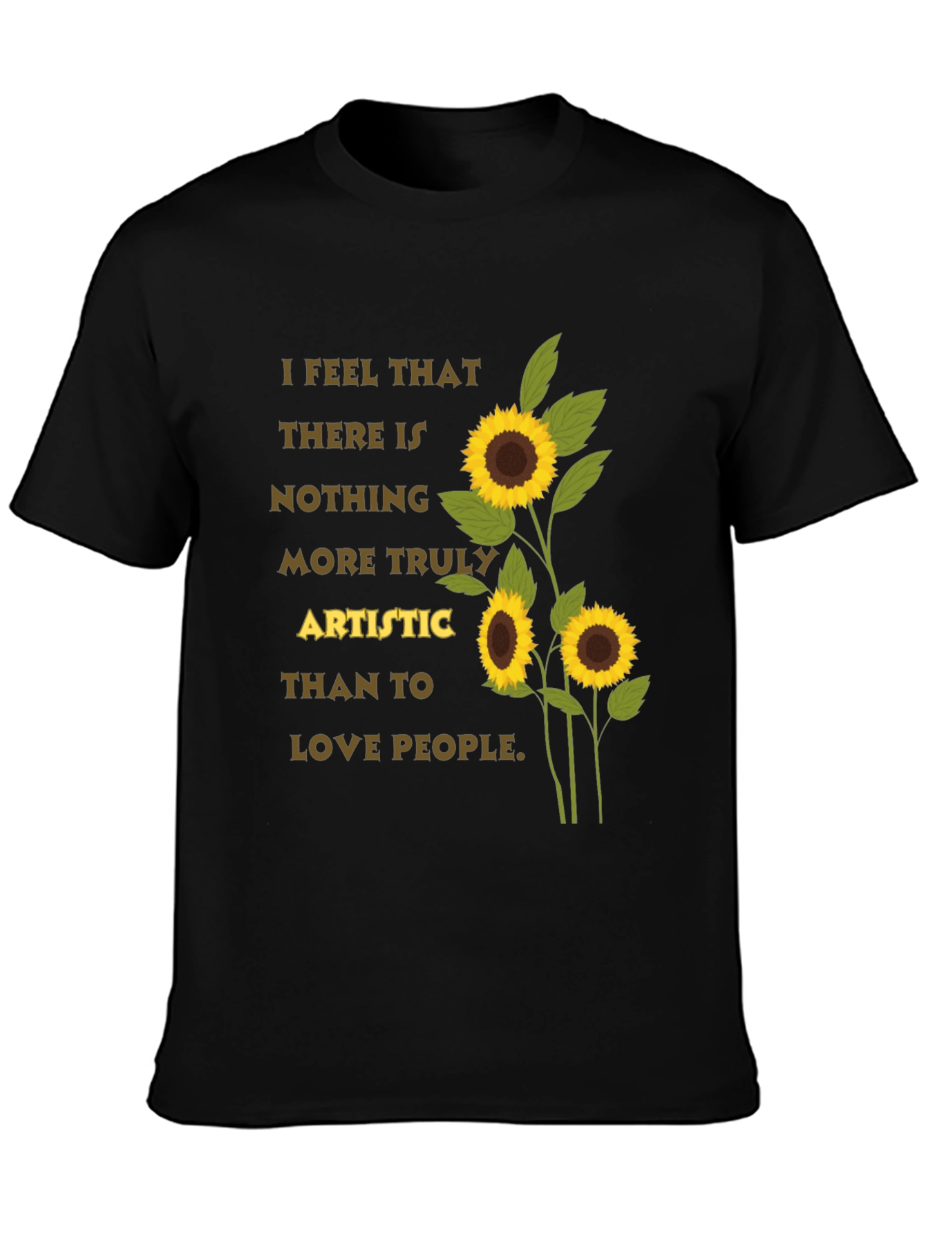 Artistic Sunflower T-Shirt - Love People Tee
