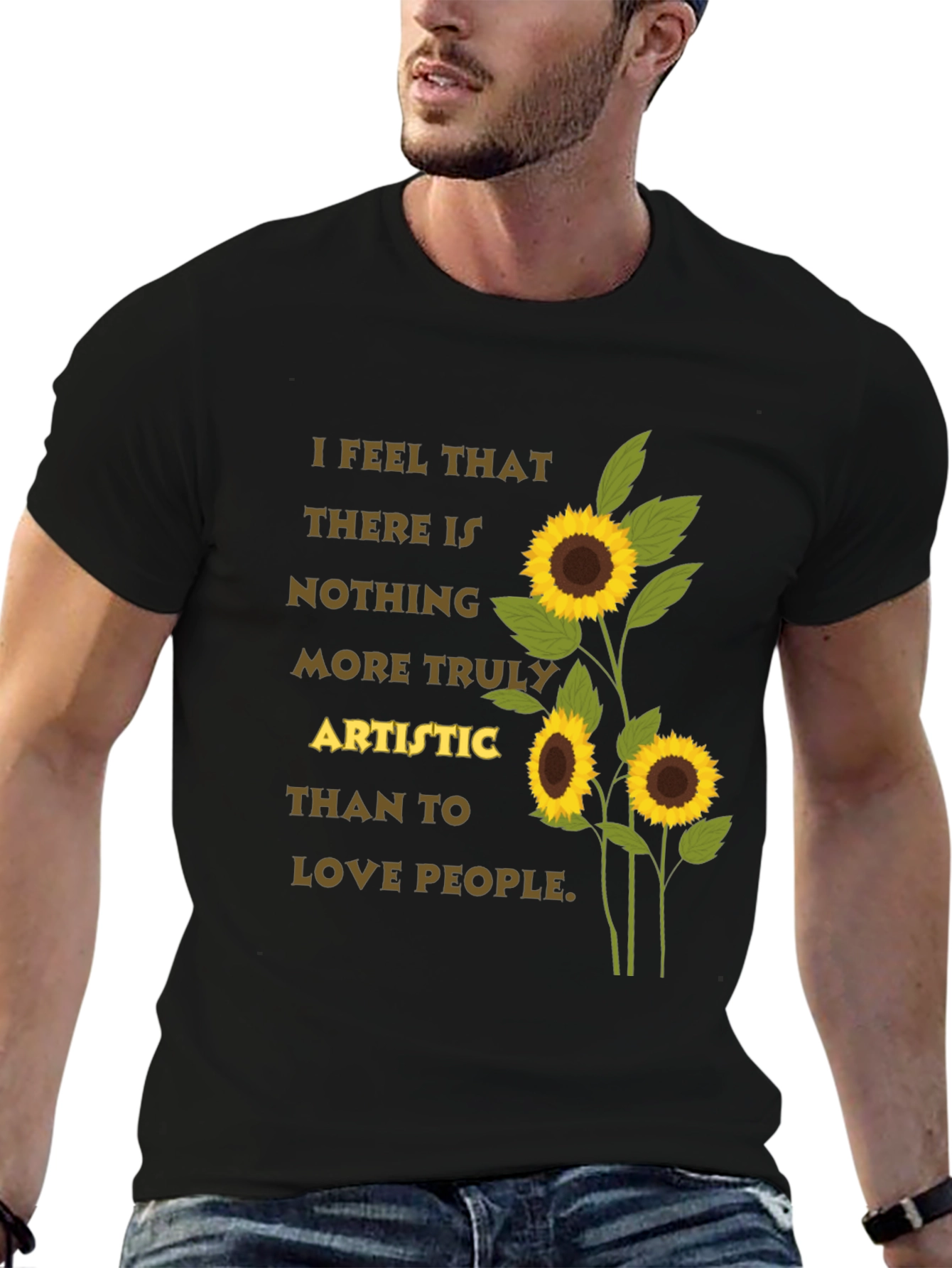 Artistic Sunflower T-Shirt - Love People Tee
