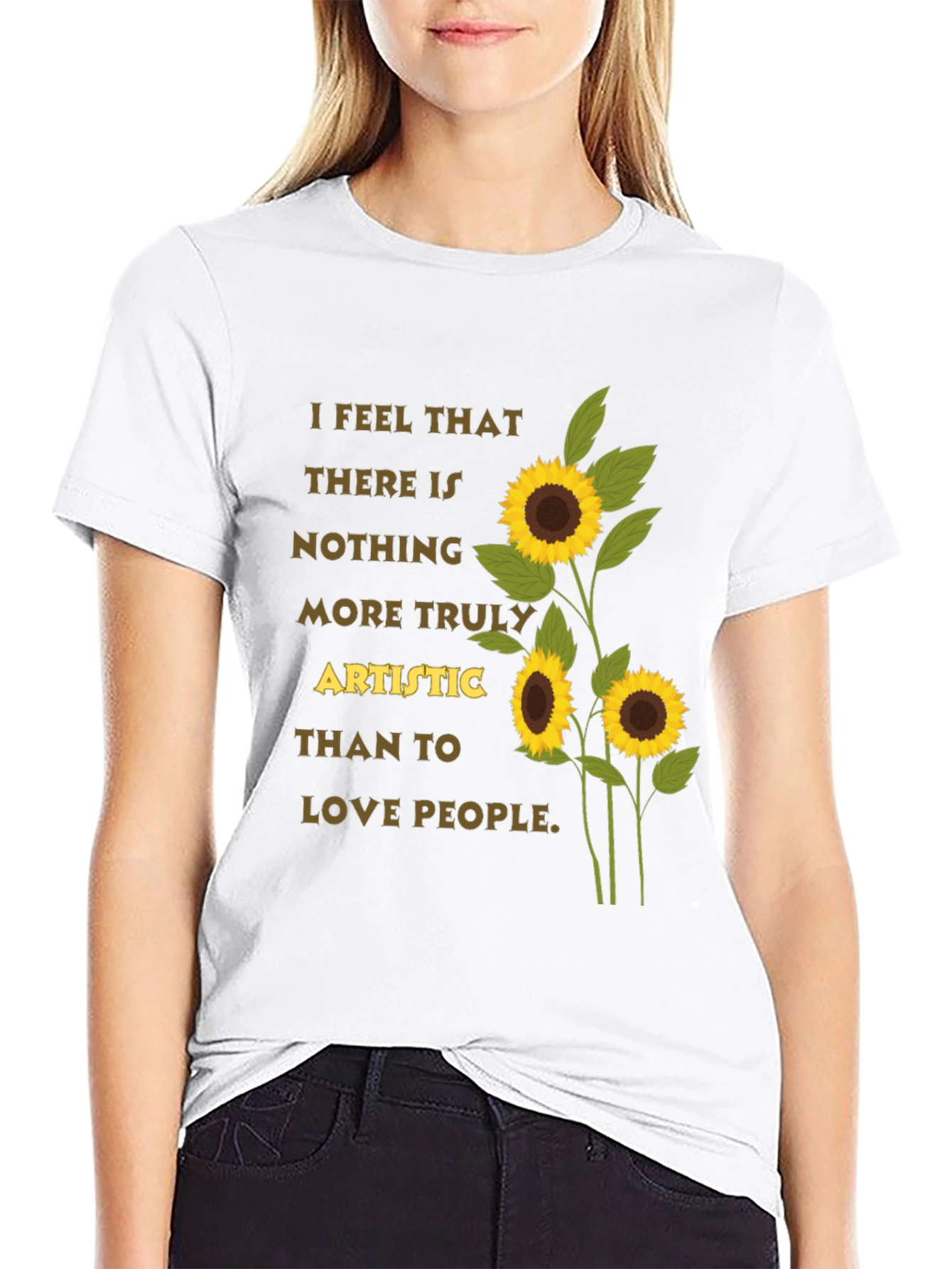 Artistic Sunflower T-Shirt - Love People Tee
