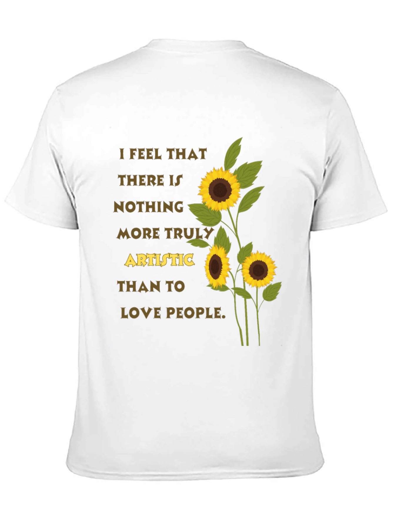 Artistic Sunflower T-Shirt - Love People Tee