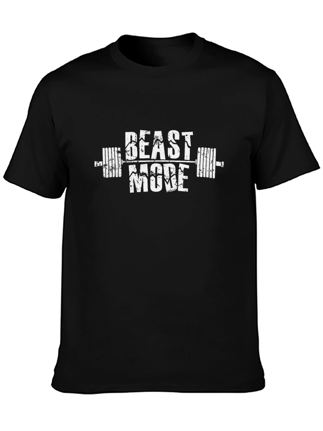 Beast Mode Gym T-Shirt - Black Cotton Fitness Tee