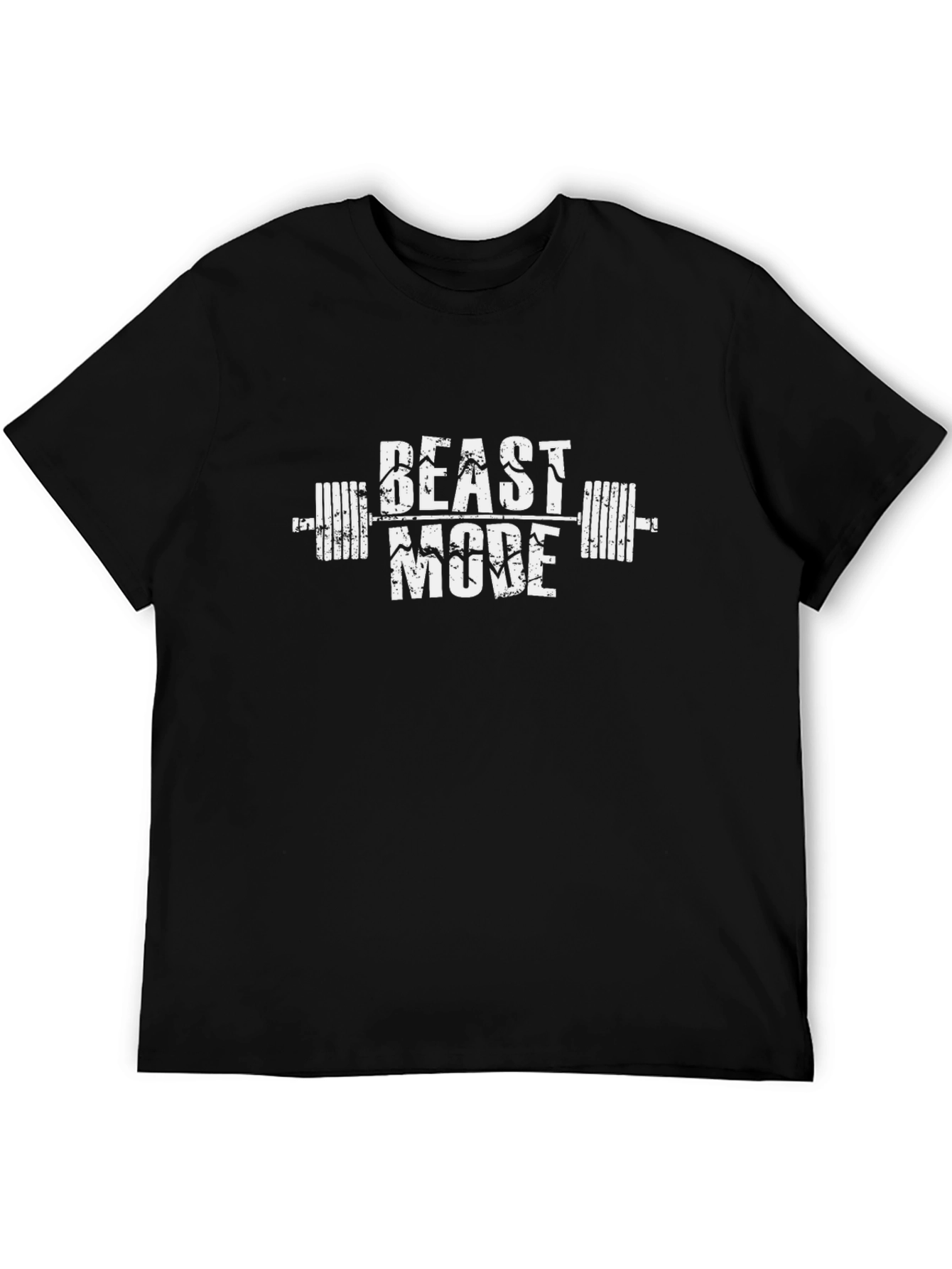 Beast Mode Gym T-Shirt - Black Cotton Fitness Tee