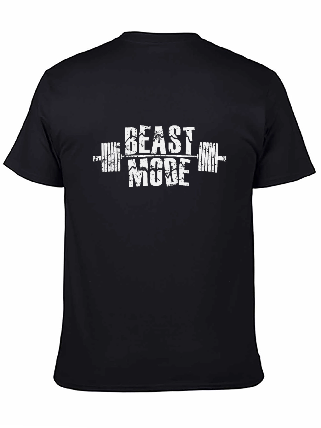 Beast Mode Gym T-Shirt - Black Cotton Fitness Tee