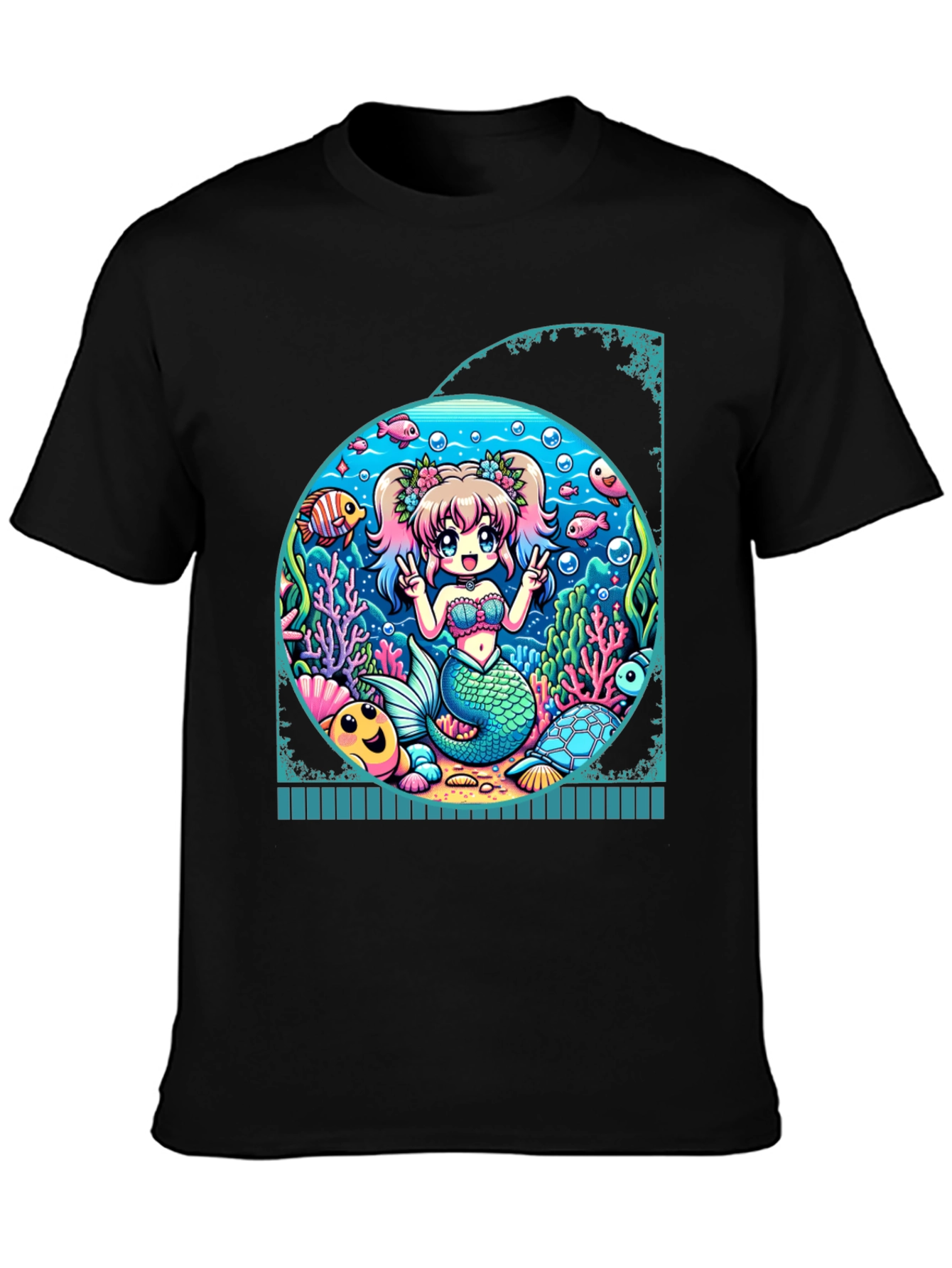 Anime Mermaid Graphic T-Shirt