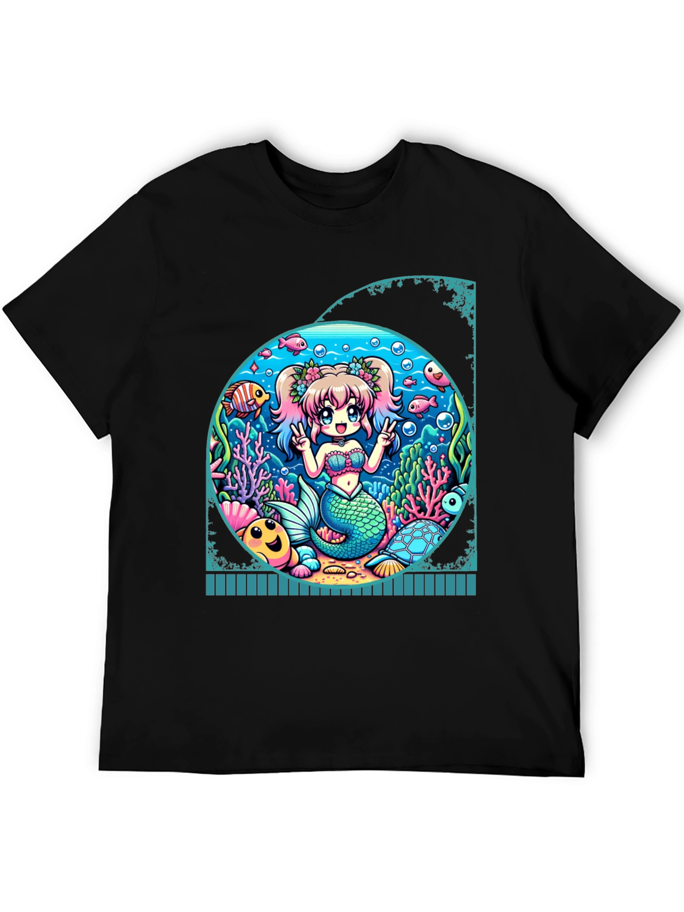 Anime Mermaid Graphic T-Shirt