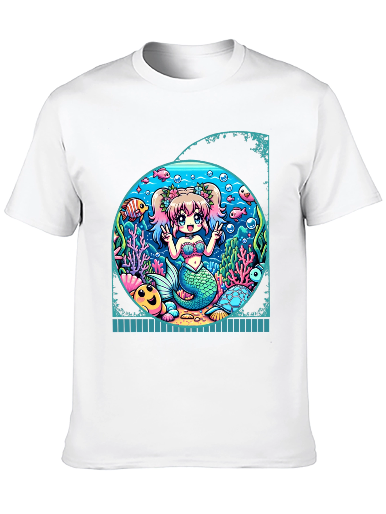 Anime Mermaid Graphic T-Shirt