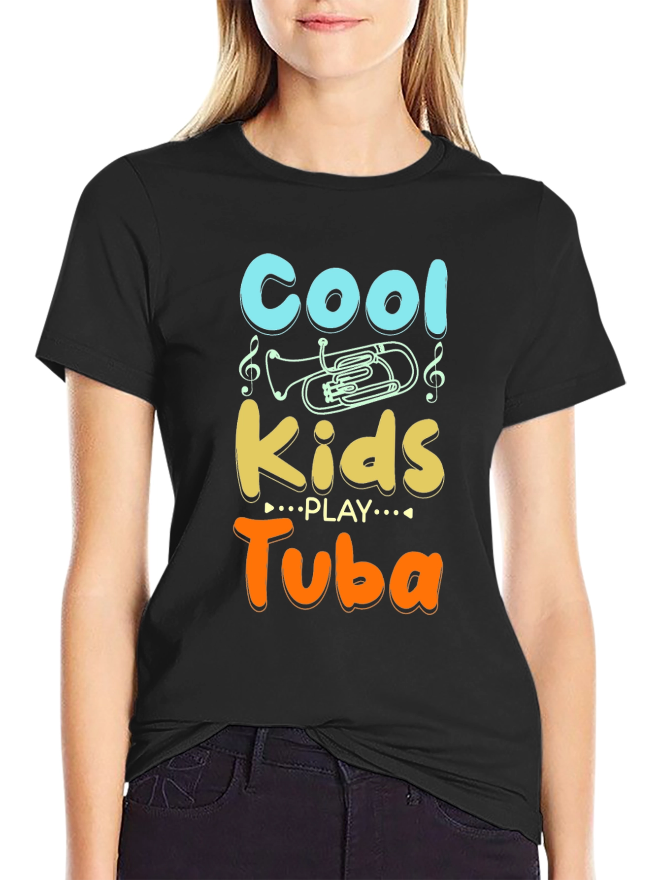 Cool Kids Play Tuba Graphic Tee