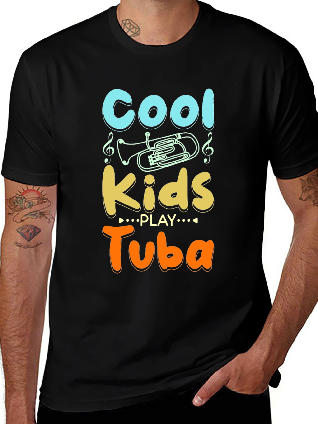 Cool Kids Play Tuba Graphic Tee