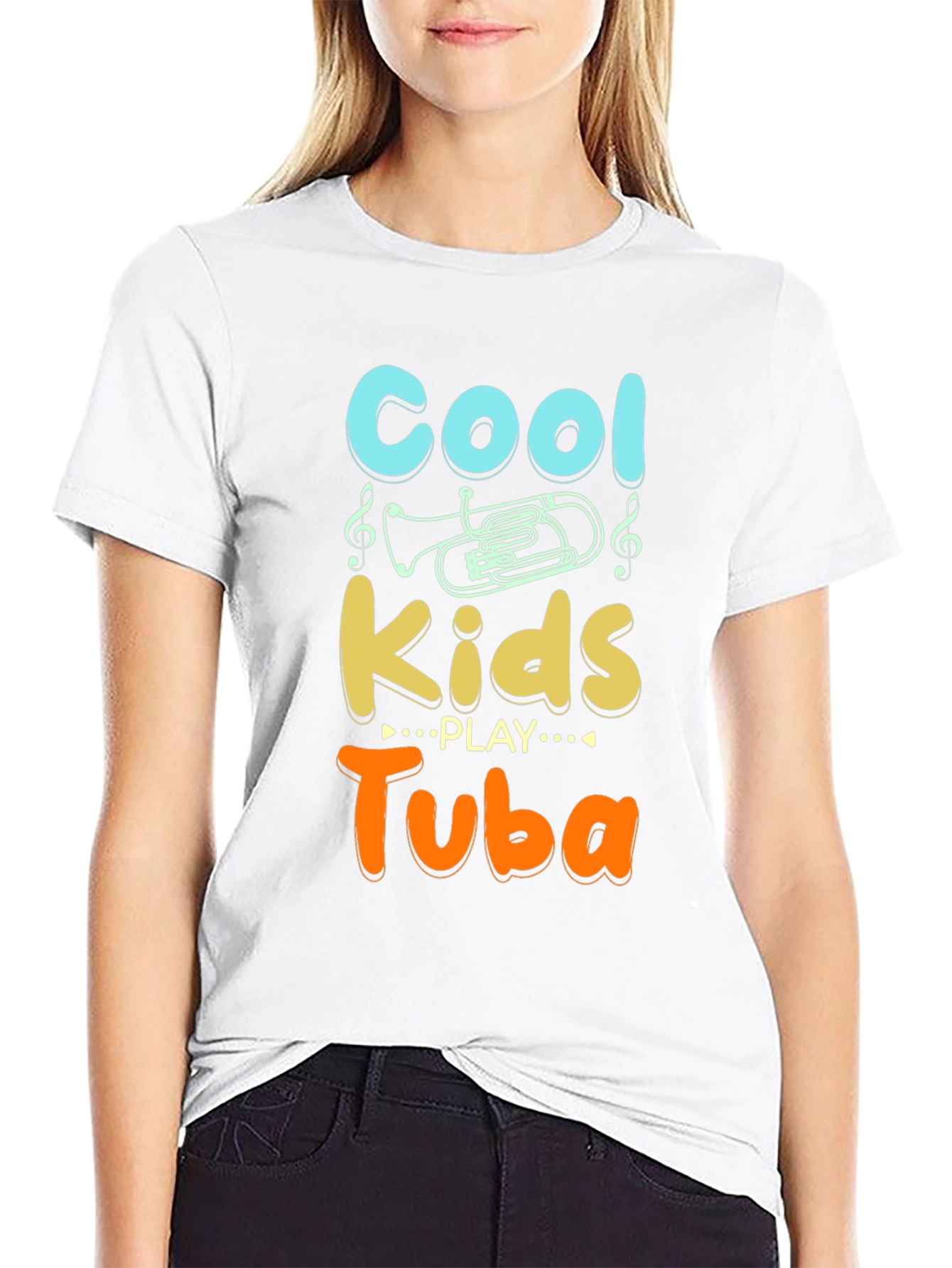 Cool Kids Play Tuba Graphic Tee