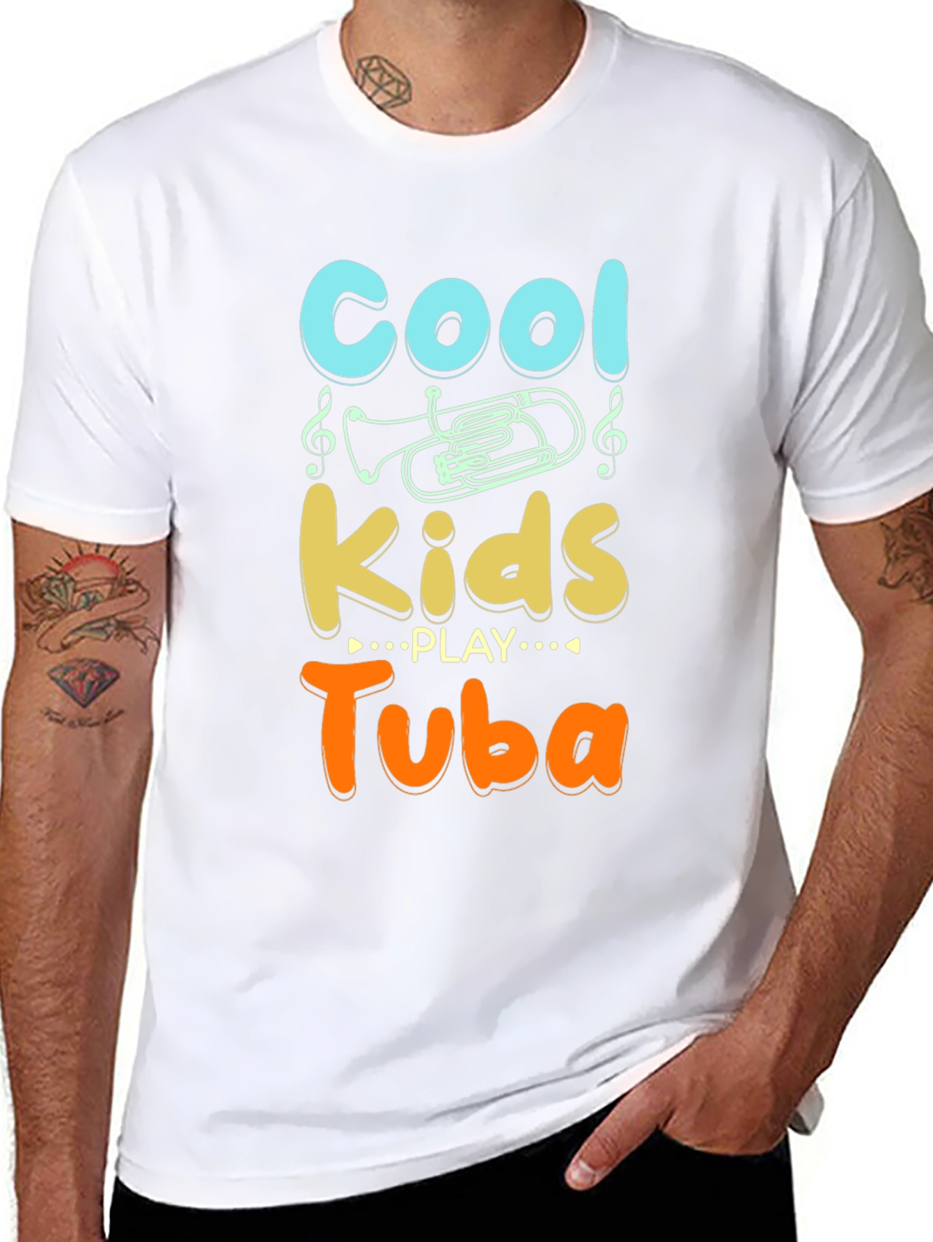 Cool Kids Play Tuba Graphic Tee