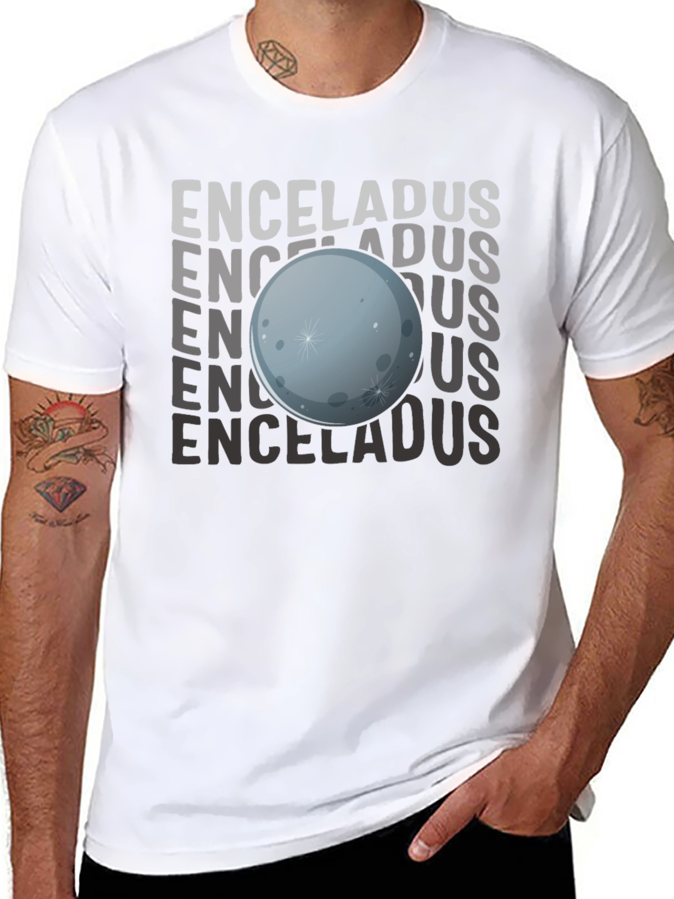 Enceladus Graphic T-Shirt - Space Science Tee